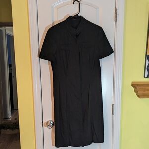 Elie Tahari Short Sleeve Linen Dress